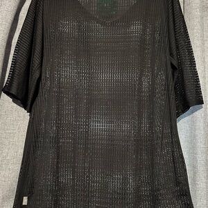 NWT O'Neill Black Mesh Knit Tunic Beach Top/Cover-Up